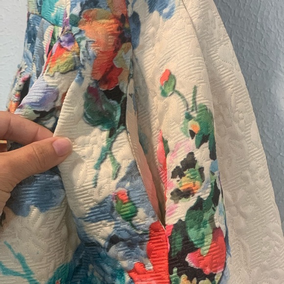 Cynthia Rowley Anthropologie Strapless Quilted Floral Tea Dress with Pockets New - Picture 7 of 16